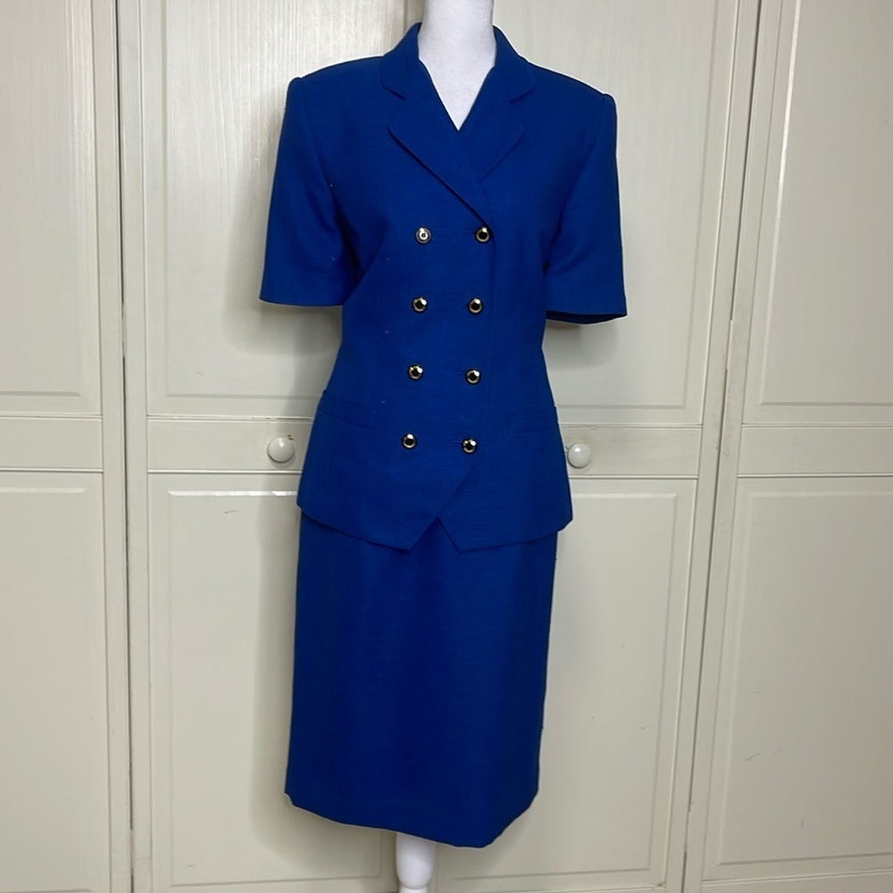 Le Suit Blue Skirt Set